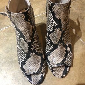 Ankle open toe dress booties